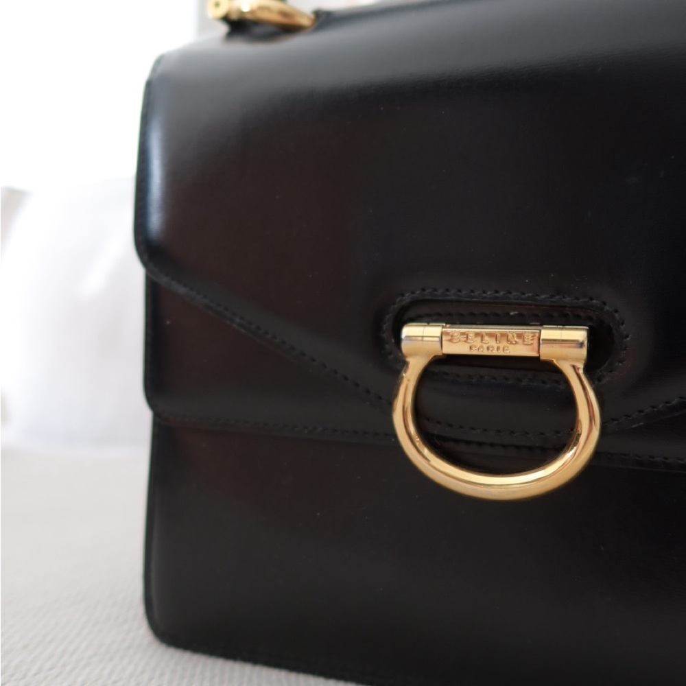 Celine Black Hand Bag with Gold Hardware - Picture 2 of 10